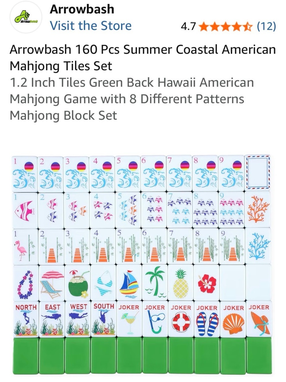 Coastal American Mahjong Tiles
